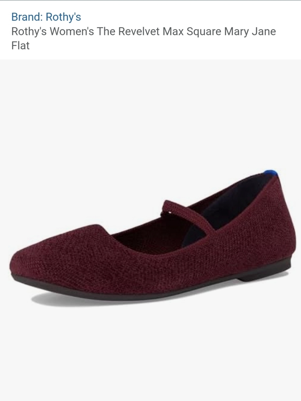 Rothy's Mary Jane Flat in Burgundy